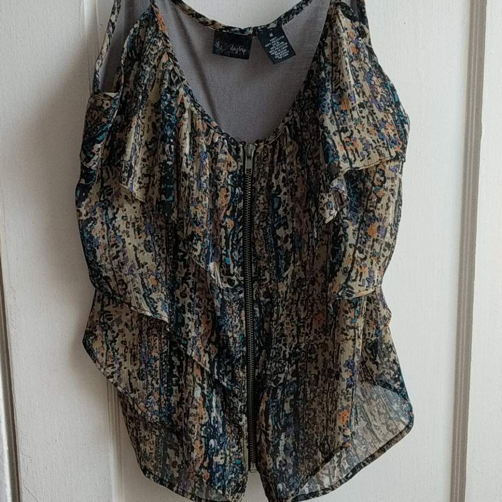 Flowy Daytrip Zipper Tank